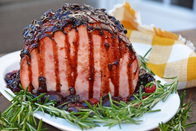 Morella Grove Slow Cooked Cherry Balsamic Glazed Ham Recipe