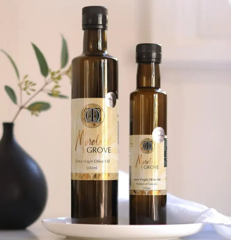Morella Grove extra virgin olive oil in 250ml and 500ml bottles
