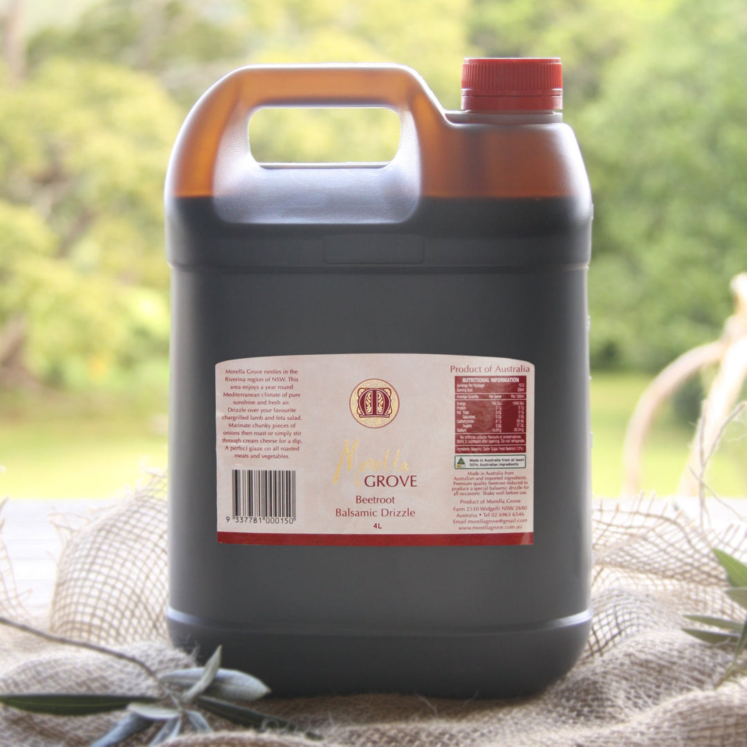 Morella Grove beetroot balsamic drizzle 4L container