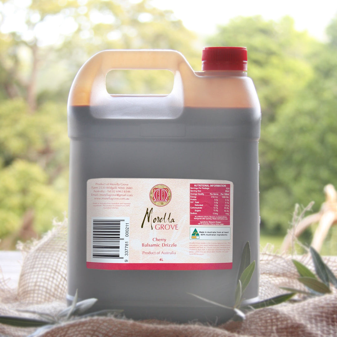 Morella Grove cherry balsamic drizzle 4L container