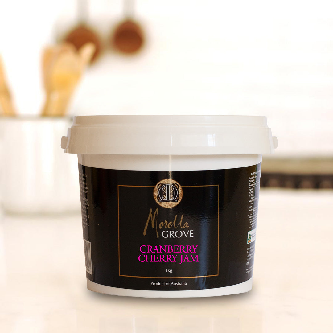Morella Grove cranberry cherry jam 1kg tub