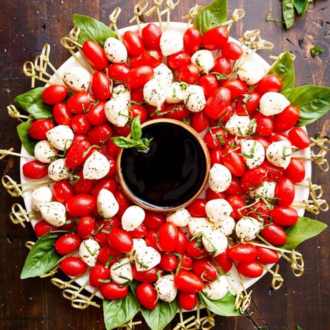 Caprese Christmas Wreath