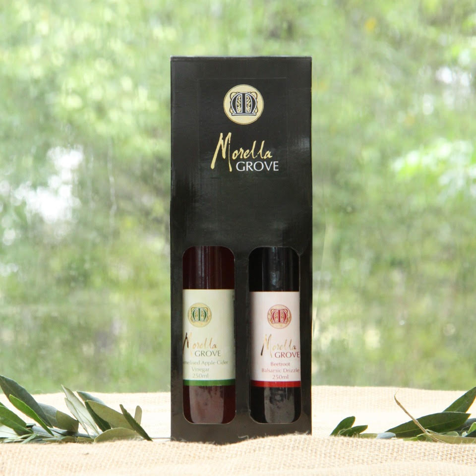 Morella Grove caramelised apple vinegar and beetroot balsamic gift pack