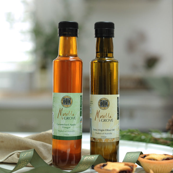 Extra Virgin Olive Oil + Caramelised Apple Vinegar Gift Pack 2x250ml