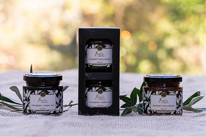 Gourmet Chilli Relish + Cranberry Cherry Jam mini Gift Pack
