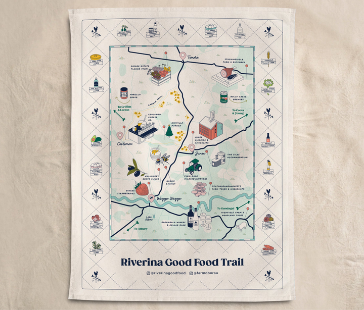 Riverina Good Food Trail Tea Towel