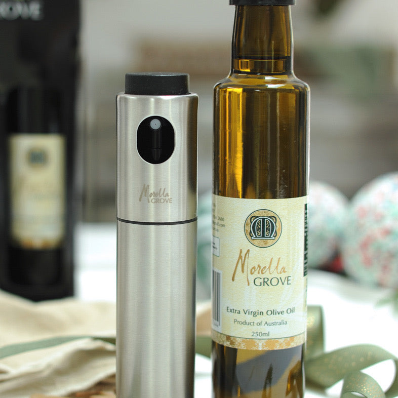 Extra Virgin Olive Oil 250ml + Stainless Steel Spray Bottle