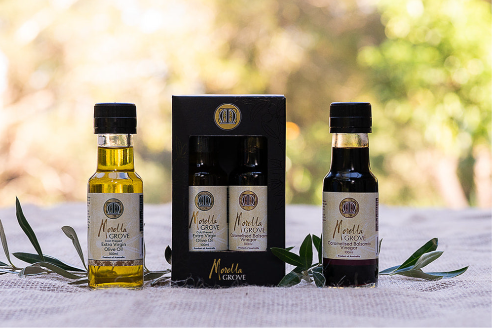 Extra Virgin Olive Oil + Caramelised Balsamic Vinegar 100 ml Gift Pack