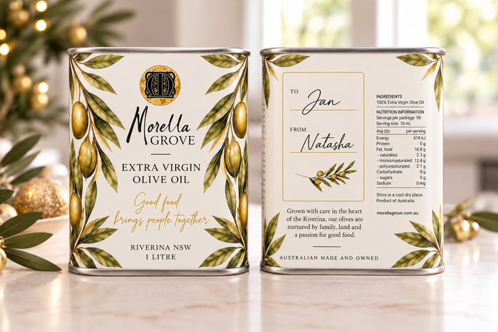 Morella Grove Limited Edition 1L Extra Virgin Olive Oil Tin | WHITE